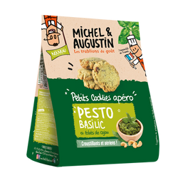 Petits cookies salés pesto noix de cajou MICHEL & AUGUSTIN, 90g