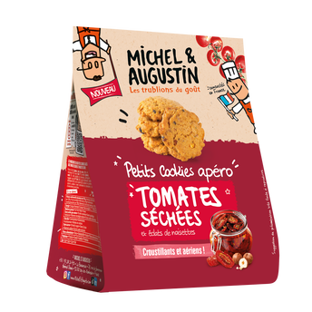 Petits cookies salés tomates séchées noisettes MICHEL & AUGUSTIN, 90g