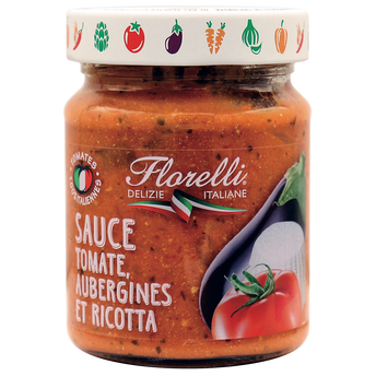 Sauce tomate aubergine ricotta FLORELLI 250g