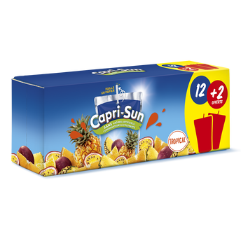 Boisson aux fruits Tropical poche CAPRI SUN - 12x20cL + 2 offertes