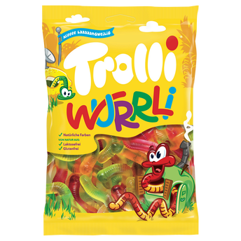 Confiserie gélifiée fantaisie wurrli TROLLI 200g