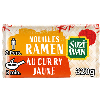 Nouilles précuites Wok Ramen Curry Jaune SUZI WAN - 2x160g (320g)