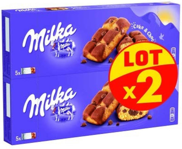 Biscuits cake & chocolat Milka 2x175g