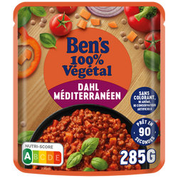 Plat cuisiné Dahl Méditerranéen express 1min30 BEN'S ORIGINAL - Sachetmicro-ondable 285g