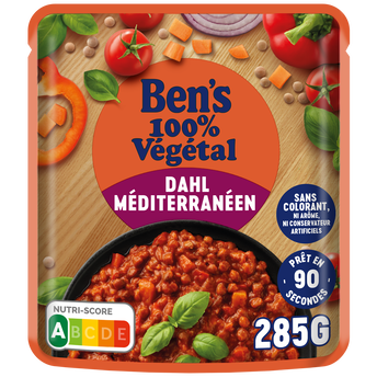 Plat cuisiné Dahl Méditerranéen express 1min30 BEN'S ORIGINAL - Sachetmicro-ondable 285g