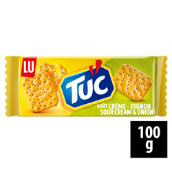 Biscuits apéritifs crème et oignon TUC LU - Paquet de 100g