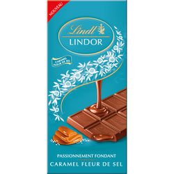 Tablette LINDOR Lait Caramel Fleur de Sel 150g