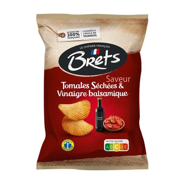 Brets Chips saveur tomates sechées & vinaigre balsamique 125 gr