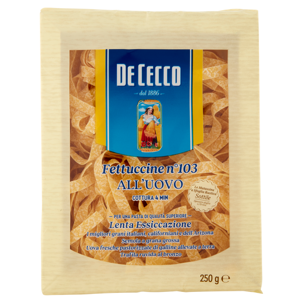 DE CECCO FETTUCCINE N°103 ALL'UOVO 250 GR