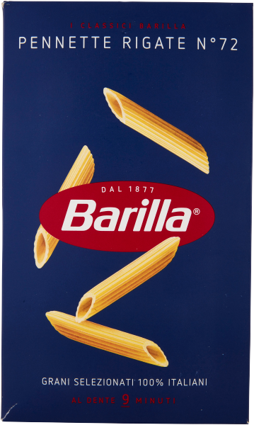 BARILLA PASTA DI SEMOLA PENNETTE RIGATE N.72 500 GR