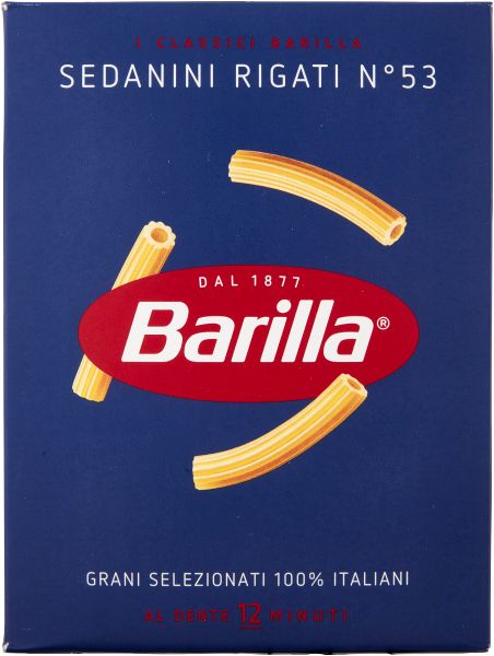 BARILLA PASTA DI SEMOLA SEDANINI RIGATI N.53 500 GR