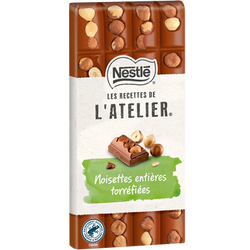 Chocolat lait noisettes torréfiées NESTLE L'ATELIER - Tablette 170g