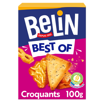 Assortiment crackers croquants best of Lu BELIN, 100g