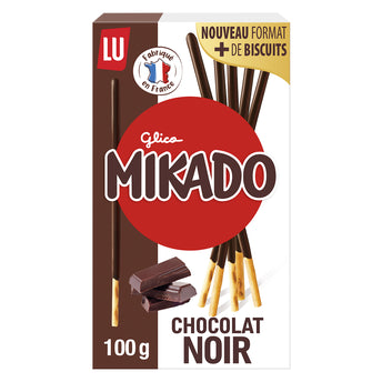 Biscuits chocolat noir MIKADO Lu, paquet 100g