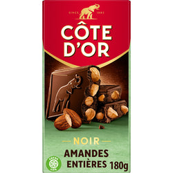 Chocolat noir amandes entières COTE D'OR 180g