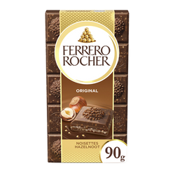 FERRERO ROCHER Chocolat au lait et noisettes, Tablette de 90g