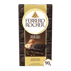 FERRERO ROCHER Chocolat noir et noisettes, Tablette de 90g