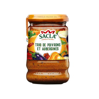Sauce aux poivrons et aubergines SACLA, 190g