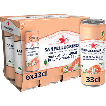 Boisson Gazeuse aromatisée Fleur d'Oranger SAN PELLEGRINO MOMENTI - 6x33cl