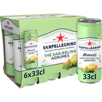 Boisson Gazeuse aromatisée Agrumes Thé SAN PELLEGRINO MOMENTI - 6x33cl