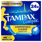 Tampons regulier avec applicateur TAMPAX COMPAK x24