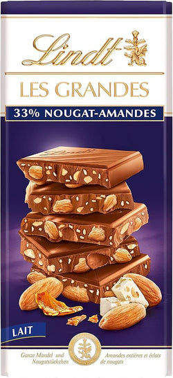 Tablette LES GRANDES Lait Nougat Amandes 150g