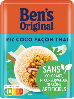 Riz cuisiné Coco façon Thaï express 2min BEN'S ORIGINAL - Sachet micro-ondable 220g