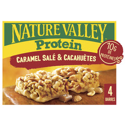 Barres céréales Protein caramel & cacahuètes NATURE VALLEY 4x40g