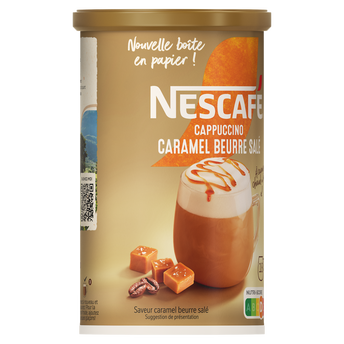 Café soluble NESCAFE CAPPUCCINO CARAMEL BEURRE SALE - x18 - 261g