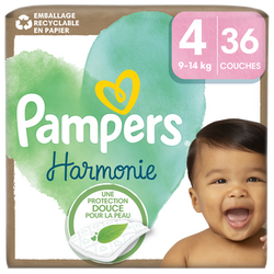 Couches Géant PAMPERS Harmonie T4 x36