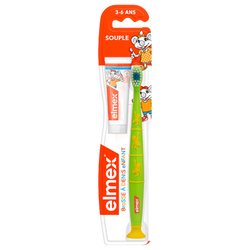 Brosse à dents manuelle enfant 3-6 ans + dentifrice kids ELMEX 12ml