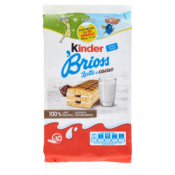 KINDER BRIOSS LATTE E CACAO X10 280 GR