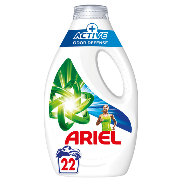 Lessive liquide Ariel Active+ Odor Defense 22 lavages