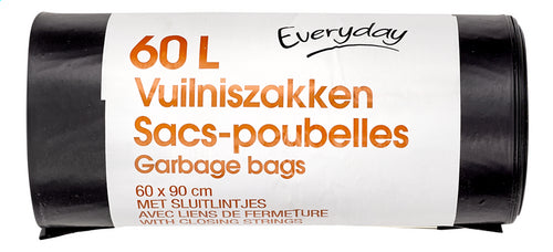 Sac poubelle Everyday 60L x 15