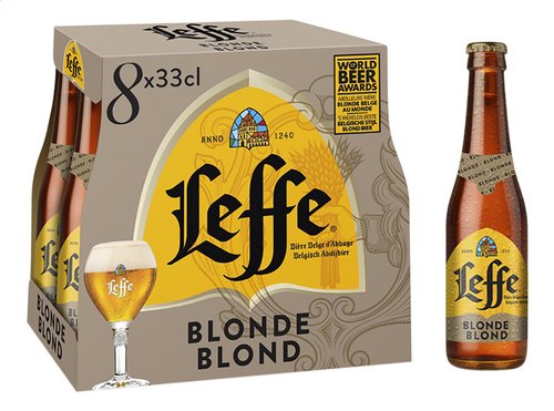 LEFFE bière abbaye blonde 6,6% 8x 33cl