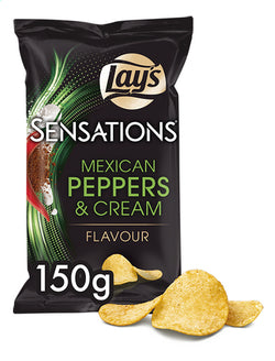 (19/10/24) LAY'S SENSATIONS Mex.Peppers&Cream 150g