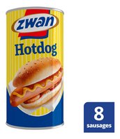 ZWAN saucisses Hotdog 8p 550g