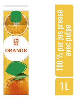 BONI orange pulpe 100% pur jus briq 1L