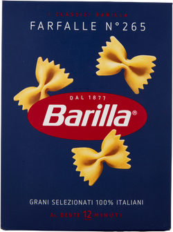 BARILLA PASTA DI SEMOLA FARFALLE N.265 500 GR