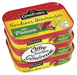 Sardines Connetable Piment de Cayenne - 3x135g