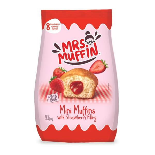 Mrs Muffins mini avec confiture de fraises 200 gr