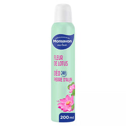 Déodorant Monsavon Fleur Lotus Pierre d'alun, lait - 200ml