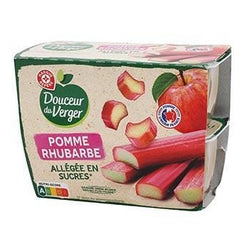 Compote pomme rhubarbe Douceur du verger 4x100g