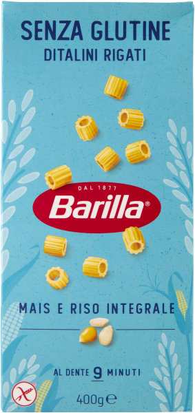 BARILLA PASTA SENZA GLUTINE DITALINI 400 GR