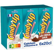 Boisson lactée goût chocolat-coco stérilisée CANDY'UP 6x20cl