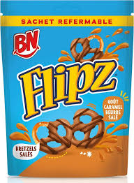 Bretzels enrobés saveur caramel beurre salé BN, 90g