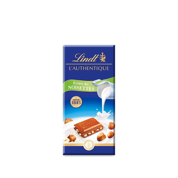 Lindt Tablette de chocolat MAÎTRE CHOCOLATIER Lait Noisettes 100g