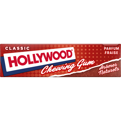 Chewing gum Regular fraise 11 tablettes 31 g Hollywood