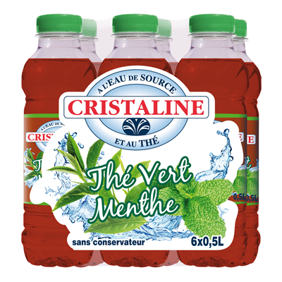 Cristaline Thé vert menthe 4 packs de 6 x 50 cl