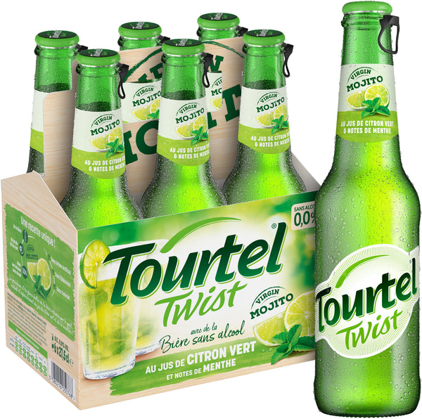 Bière sans alcool Tourtel Twist citron thé vert - 0.0% - 27.5cl x6